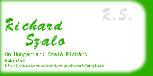 richard szalo business card