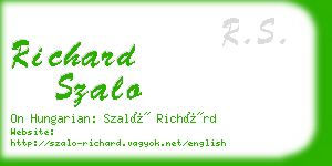 richard szalo business card
